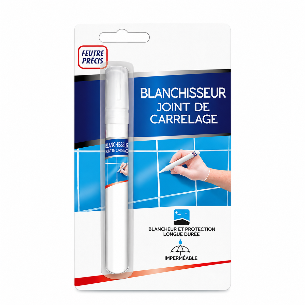 Feutre Blanchisseur de Joints de Carrelage – Blancheur Durable et Protection Imperméable